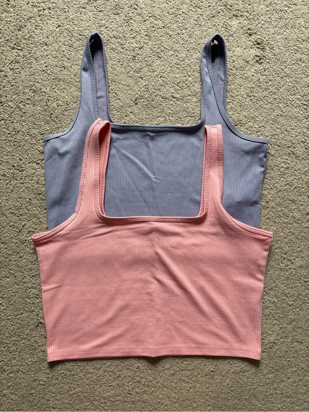 Hollister Ribbed Crop Square Neck Tank Tops (Lot of 5) •Size XL - Picture 3 of 5